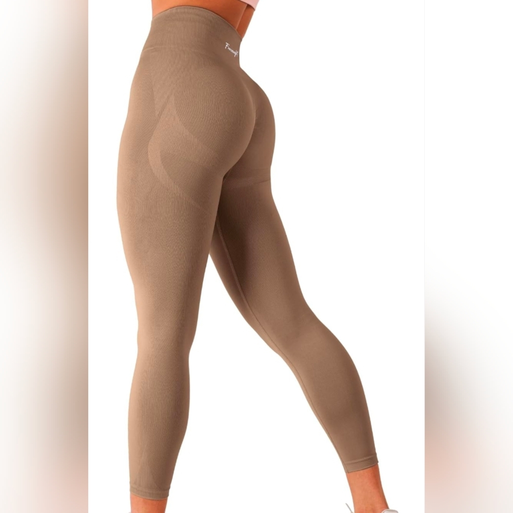 🆕 Fresought Aurora Seamless Scrunch Leggings Coffee XL ☕